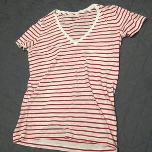 Brand new madewell V neck striped tee